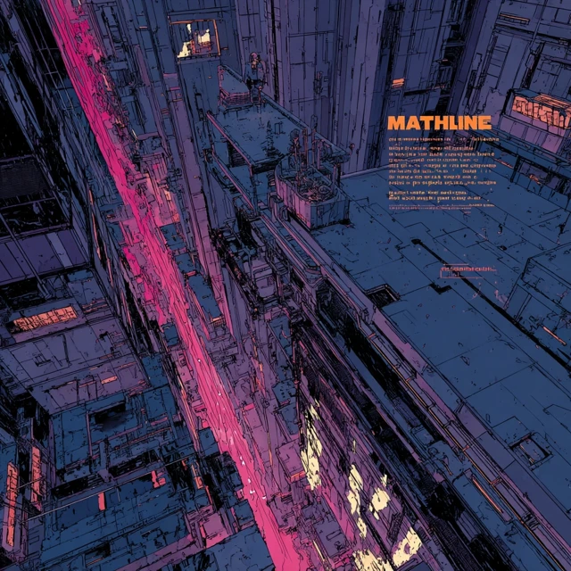 MATHLINE Anime Art Cat Cyberpunk Style