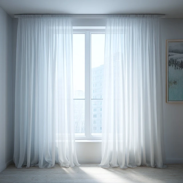White Curtains Window Decor Scandinavian Style