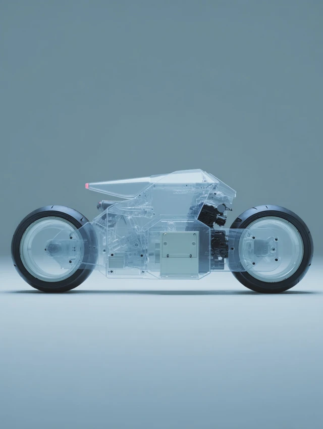 Y2K Translucent Motorcycle Product Design