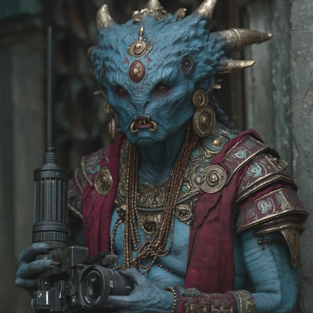 Alien Photographer Hyper Realistic Portrait