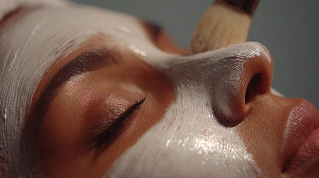ASMR Skincare Facial Cream Application