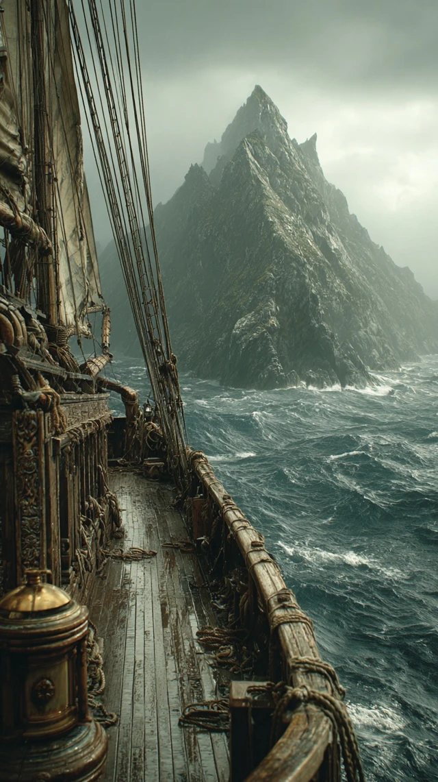 Misty Fjord New Zealand Naval Scene  Mountains Seas