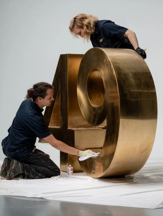 Bronze 49 Polished by Cleaners in Studio Shot