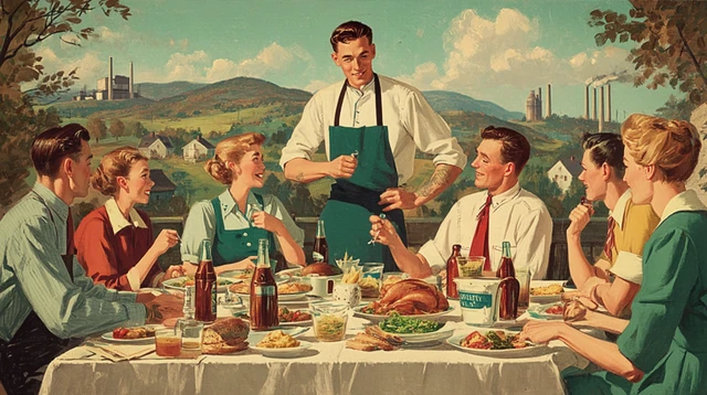1950s Retro Dinner Scene in Pennsylvania