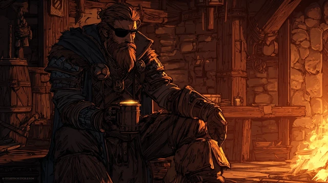 Dwarf Thargrim Embermantle: Cinematic Fantasy Illustration