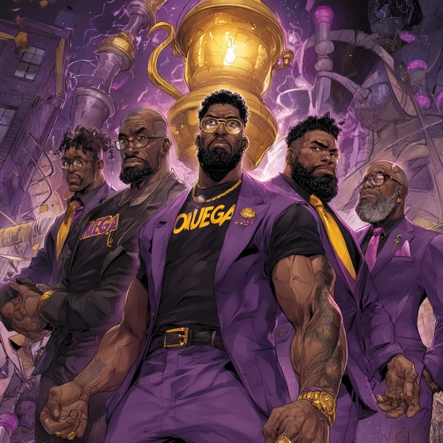 Omega Psi Phi Brothers Magazine Cover 3D Art