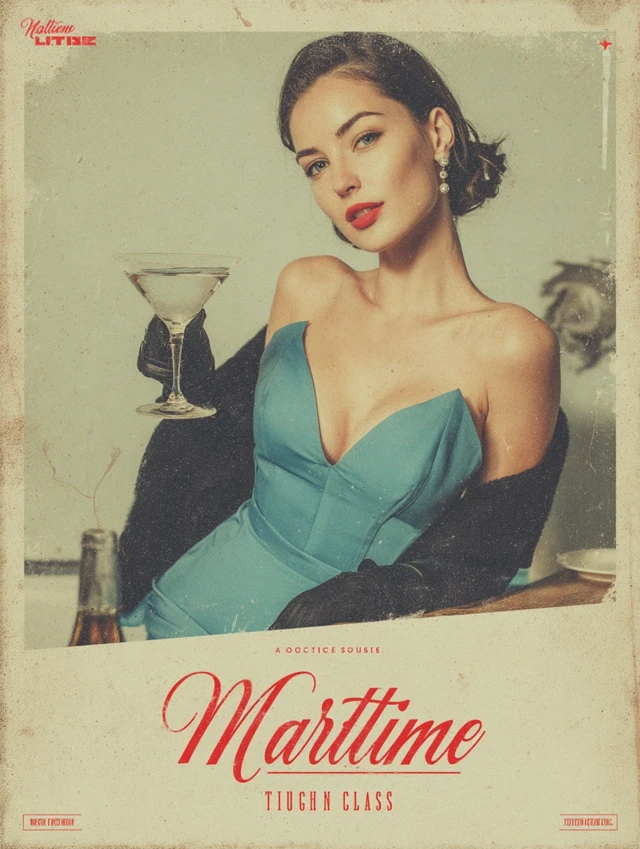 Martini Time: Vintage Retro Cocktail Ad