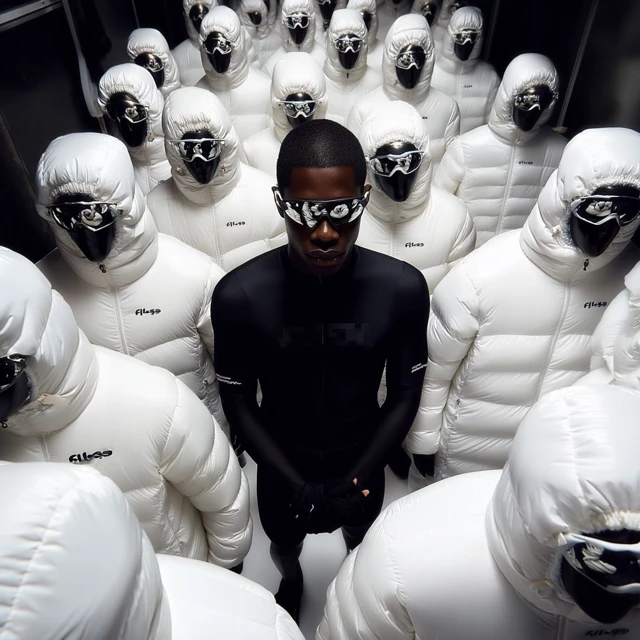 Avant Garde Fashion Editorial Black Cyclist
