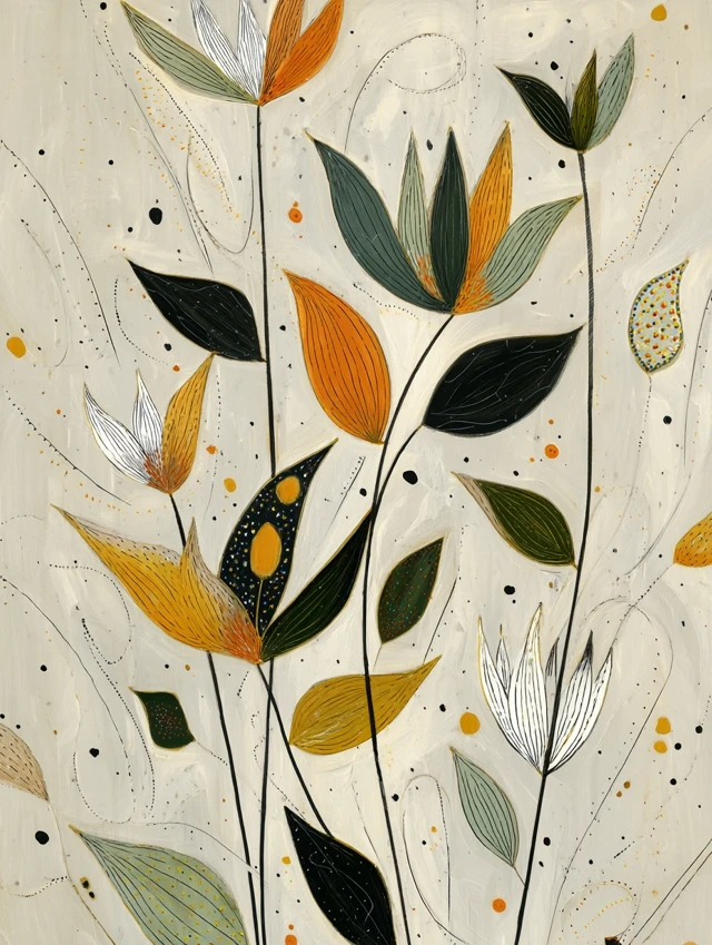 Modern Abstract Flower Painting