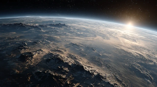 PostApocalyptic Earth From Space Wasteland Dust Storms