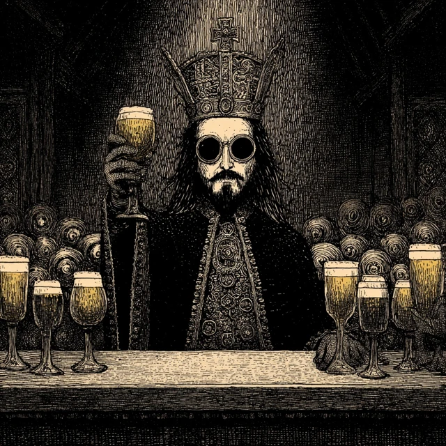 The Grim Reaper on a Beer Run Illustration