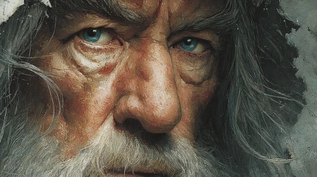 Gandalf Intense Gaze Foreboding Warning