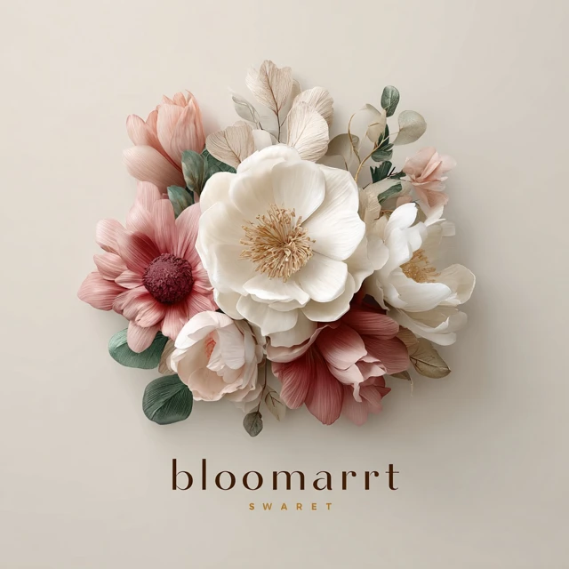 Bloommart Elegant Floral Logo Design for Ecommerce