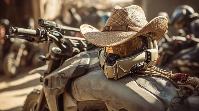 Cyberpunk Cowboy Master Chief Motorcycle
