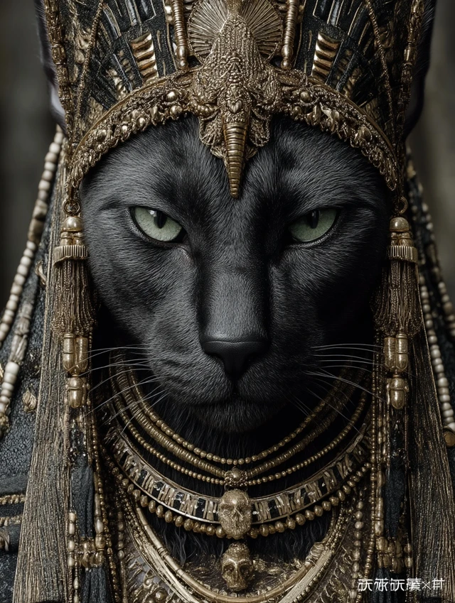 Egyptian Cat Goddess Illustration in 8k