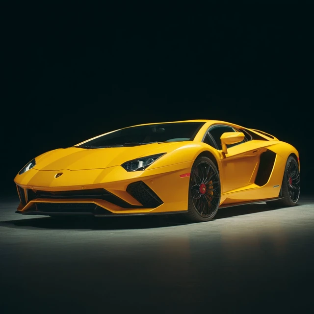 Yellow Lamborghini Supercar Studio Photography