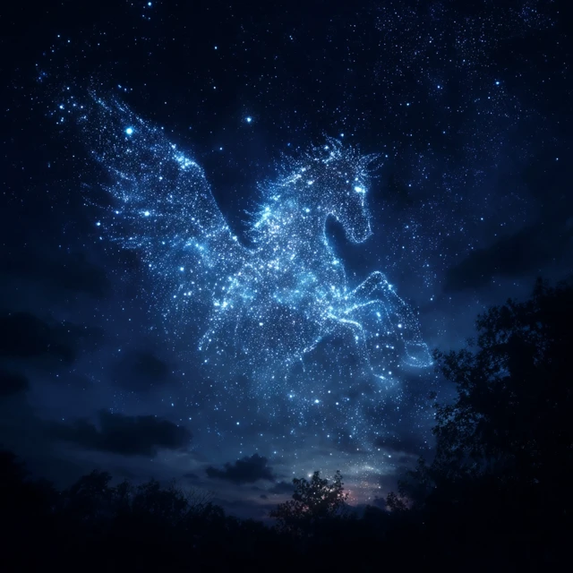 Pegasus Constellation in the Night Sky