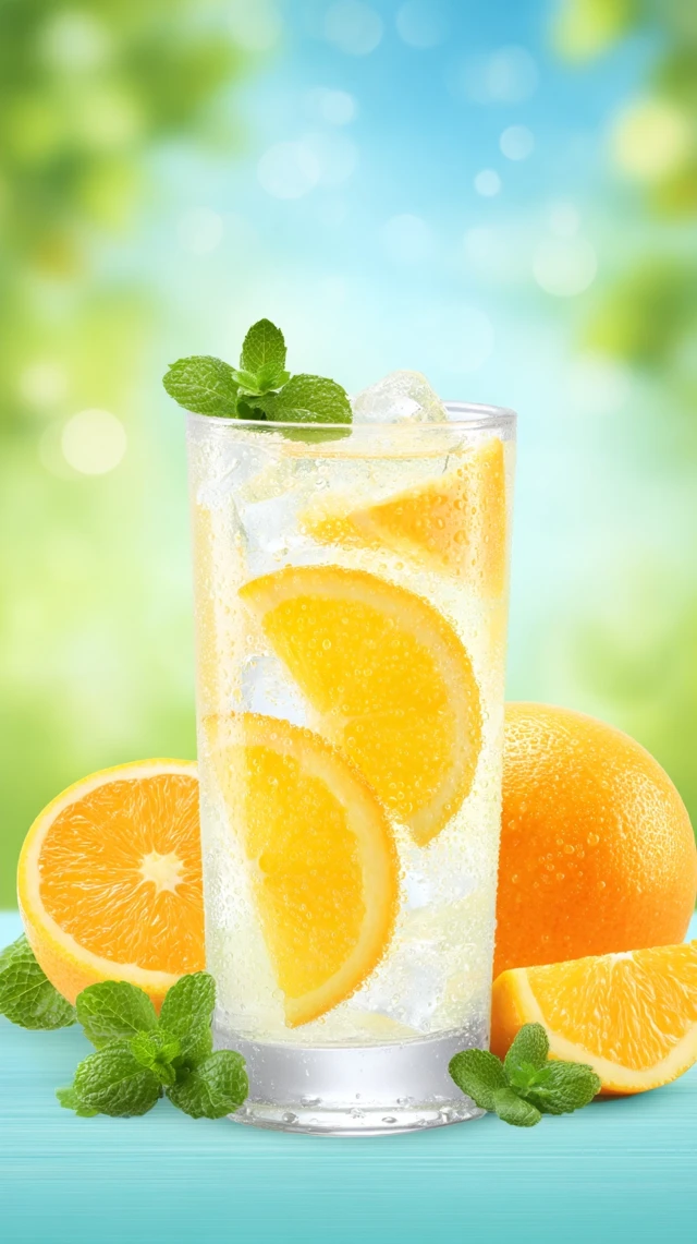 Refreshing Summer Drink with Citrus and Mint