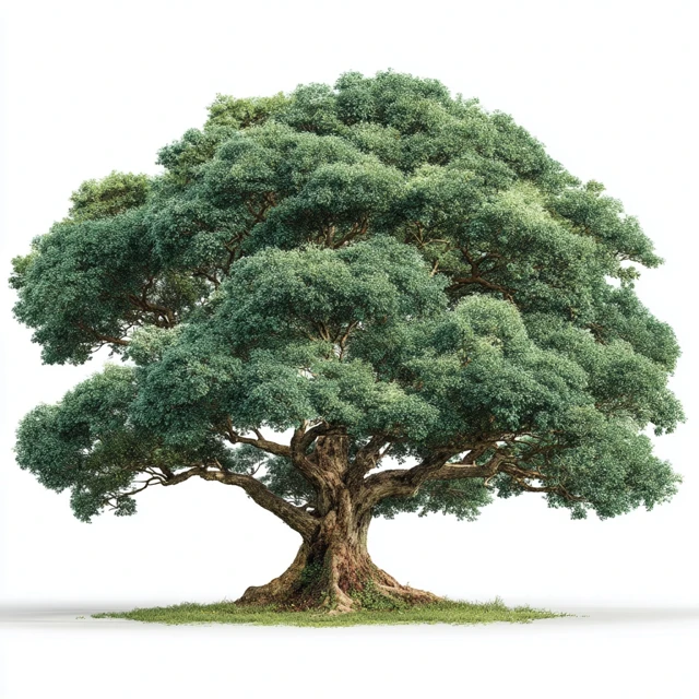 Realistic Tree Illustration on White Background