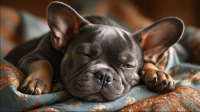 Sleeping French Bulldog Puppy Peaceful Dream