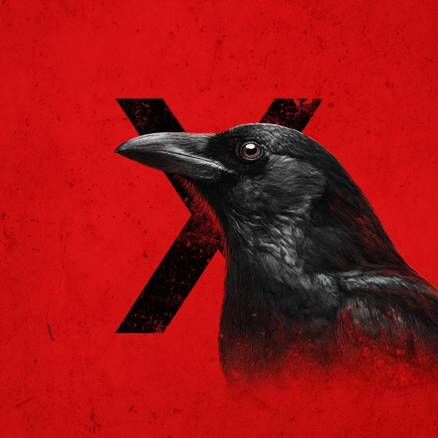 Xycrow Logo Design Raven and X Symbol