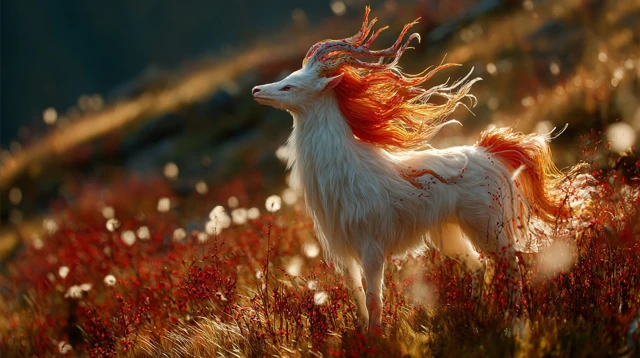 Mythical Beast Conglong in a Majestic Nature Scene