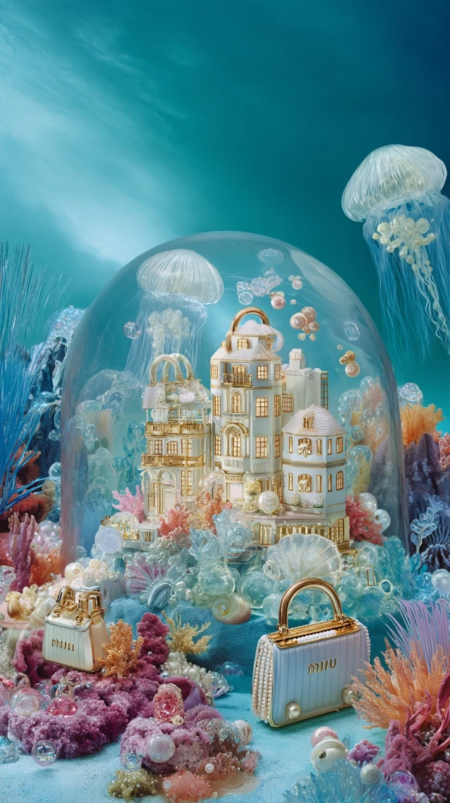 MIU MIU Handbags Underwater Fantasy 3D Render