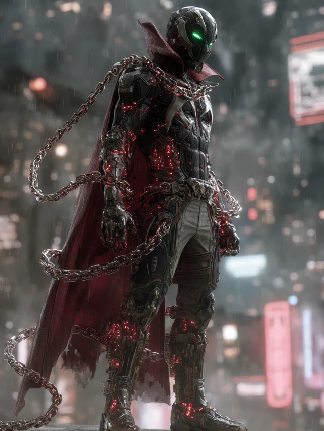 Cyberpunk Spawn: Antihero in Neon City