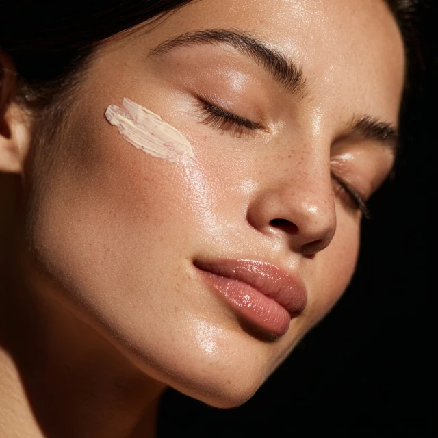 Skincare Demo Dewy Glow Face Close Up Beauty Photography