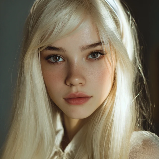 Beautiful Blond Girl Portrait