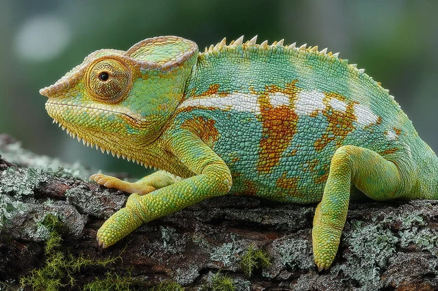 Chameleon in Rainforest Macro Photography