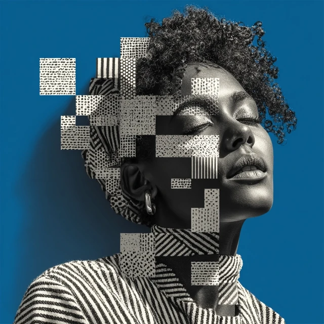 Black Female Optical Illusion Image Inspired by Sugihara