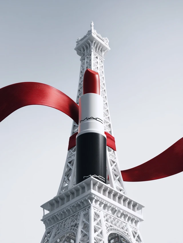 MAC Lipstick Advertisement Eiffel Tower Modern Art