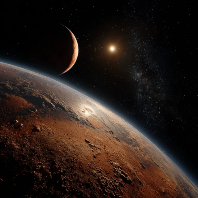 Mars Landscape Illustration of a Martian Atmosphere