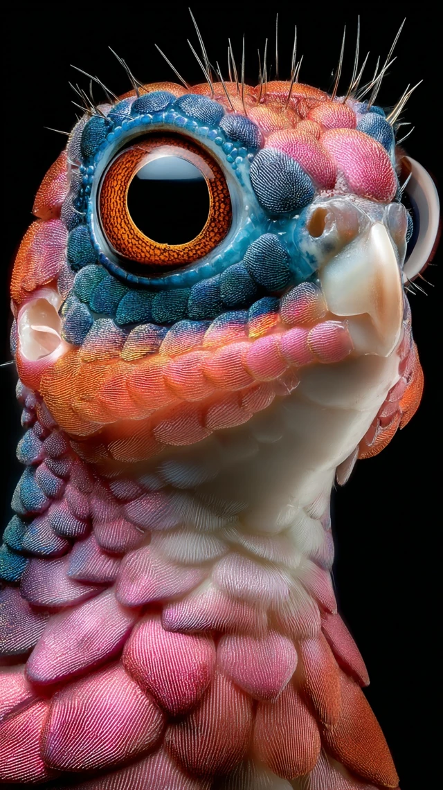 Hybrid Creature Blue Iridescent Detail