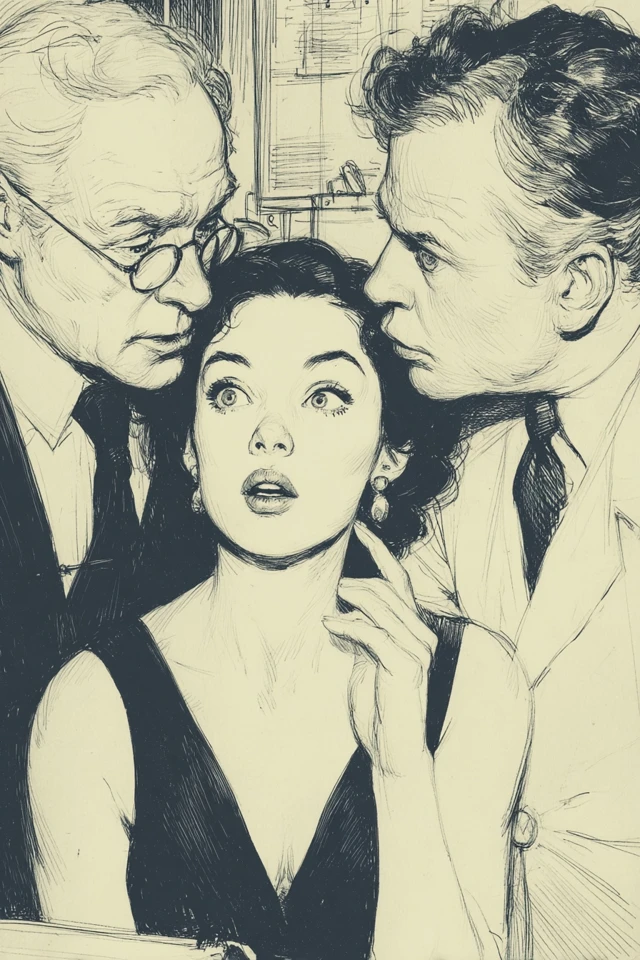 Vintage Pulp Illustration Scene