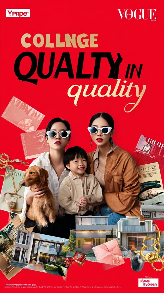 Collage Quality Living Luxury Family Vogue