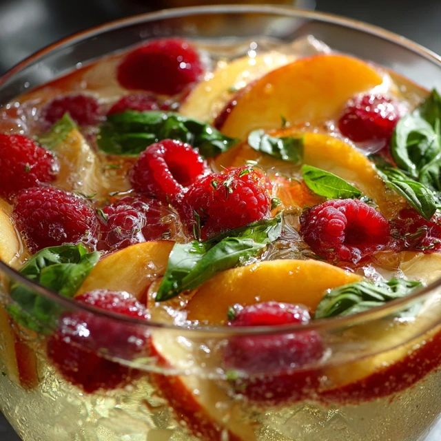 White Sangria Recipe Peach Raspberry Basil