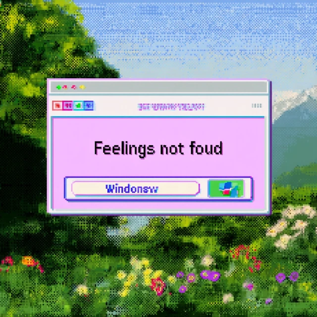 Retro Windows 98 Error Feeling Not Found Pixel Art