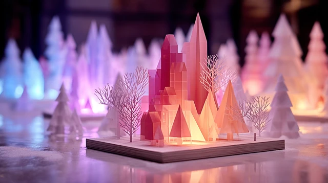 Dreamy Fantasy Village Illustration