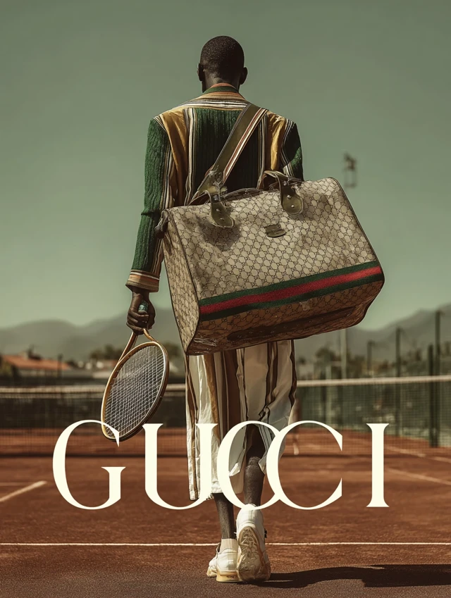 Gucci Tennis Advertisement 70s Sportswear Supermodel