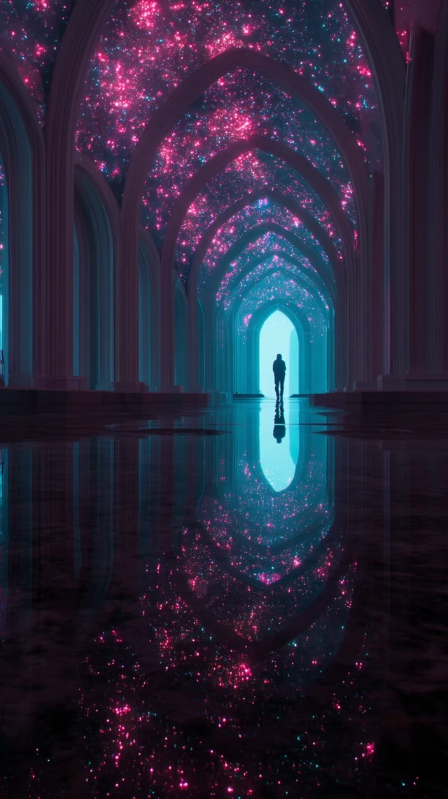 Hallucinogenic Journey Blurring Real and Digital