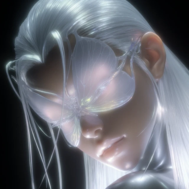 Crystal Masked Woman 3D Render