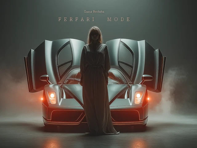 Ferrari Mode - Dasha Beathova - Hypercar Art