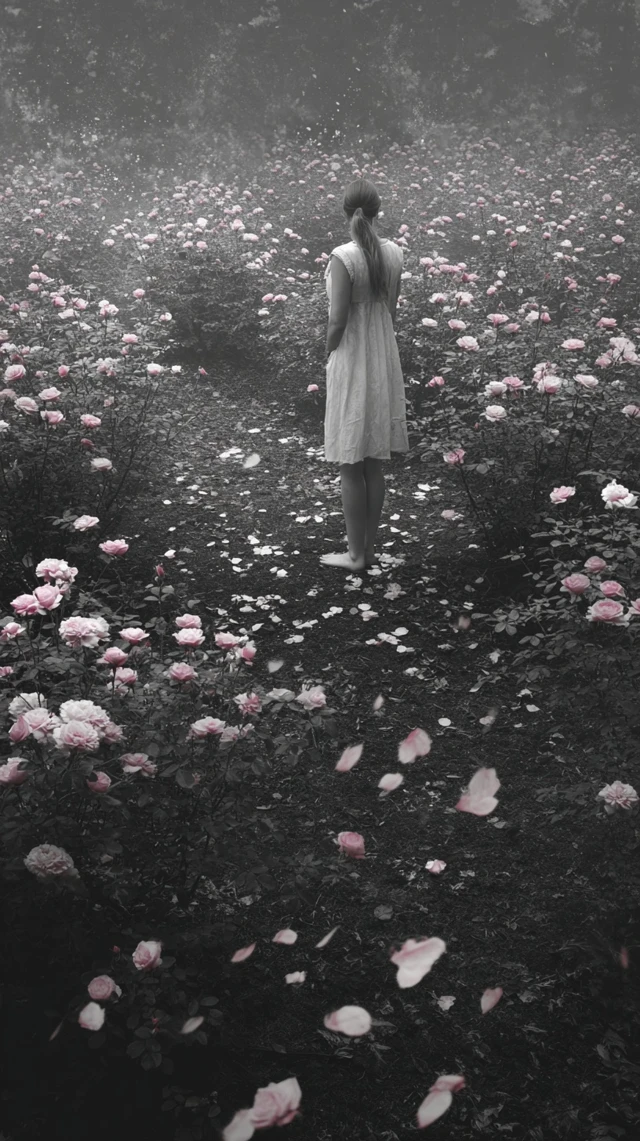 Dreamlike Rose Garden Scene
