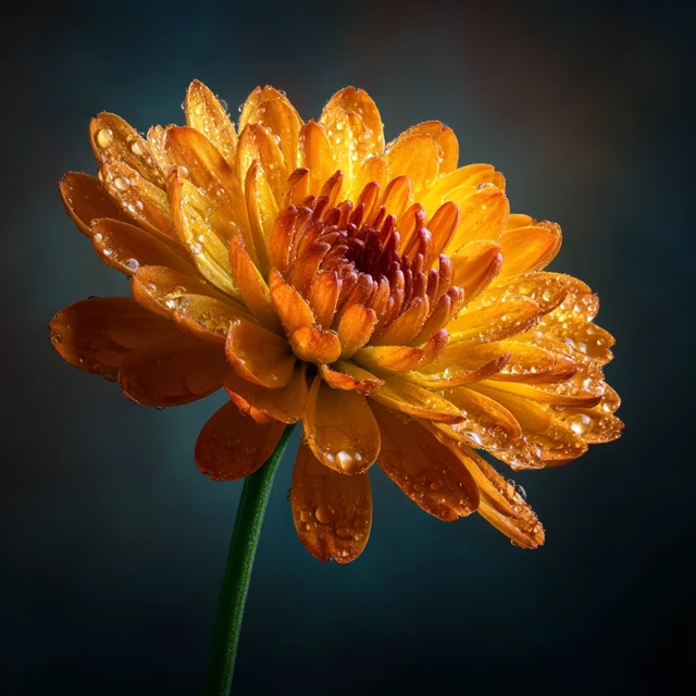Striking Flower in Bloom Hyperrealistic Macro Shot
