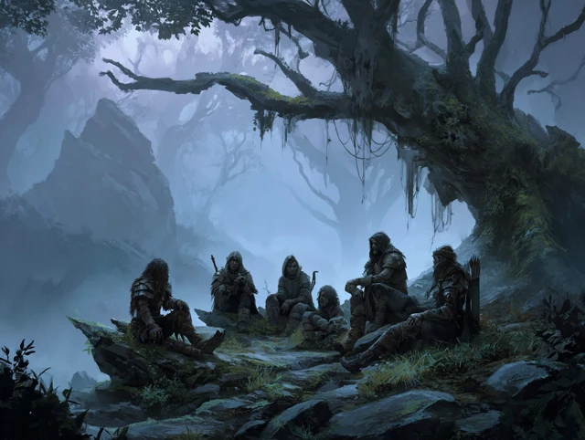 Elder Scrolls Weary Adventurers in Fog