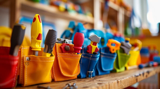 Toy Tool Belts For Kids Colorful Tools for Little Builders