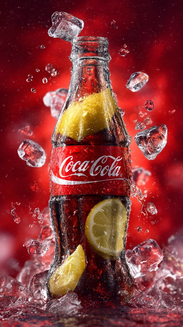 Coca Cola Summer Refreshment Ice Lemon Splash