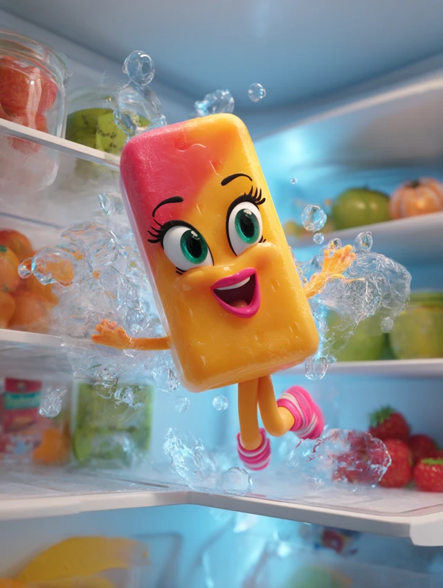 Joyful Popsicle Character 3D Animation